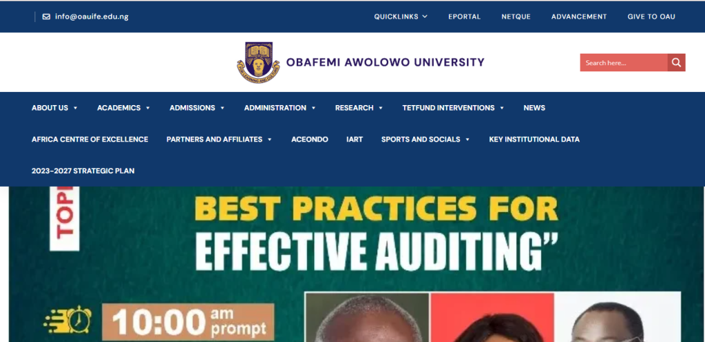 Obafemi Awolowo university cut off mark